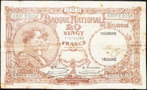 Belgie, 20 franků 1931