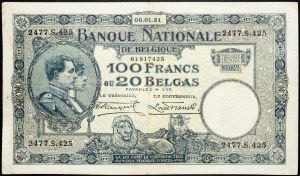 Belgique, 100 Francs 1931