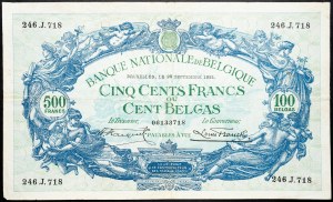 Belgia, 500 franków 1931