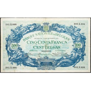 Belgien, 500 Francs 1931