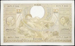Belgie, 100 franků 1933