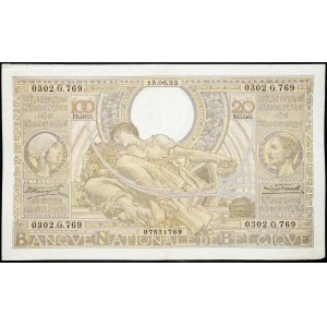 Belgium, 100 Francs 1933