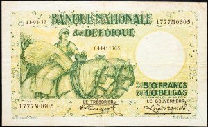 Belgique, 50 Francs 1933