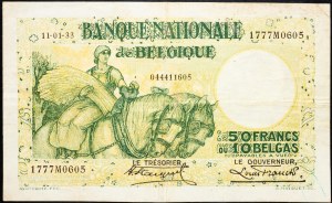 Belgium, 50 Francs 1933