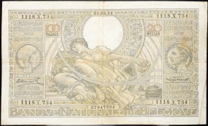 Belgio, 100 franchi 1934
