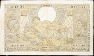 Belgium, 100 Francs 1934