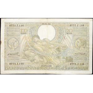 Belgium, 100 Francs 1934