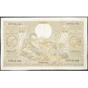 Belgien, 100 Francs 1934