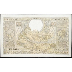 Belgien, 100 Francs 1934