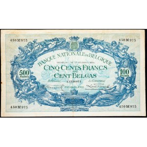Belgium, 500 Francs 1934