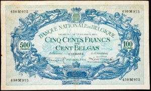 Belgia, 500 franków 1934