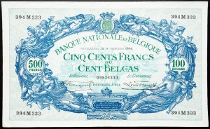 Belgicko, 500 frankov 1934