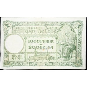 Belgium, 1000 Francs 1934