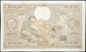 Belgie, 100 franků 1935
