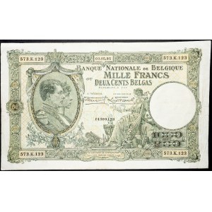 Belgium, 1000 Francs 1935