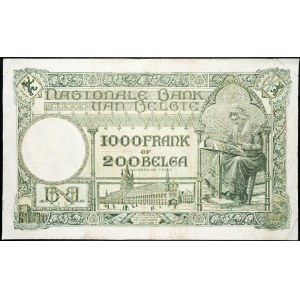 Belgium, 1000 Francs 1935