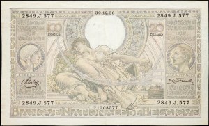 Belgie, 100 franků 1936