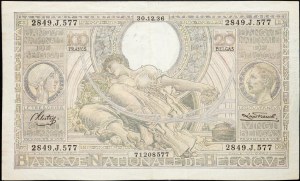 Belgicko, 100 frankov 1936