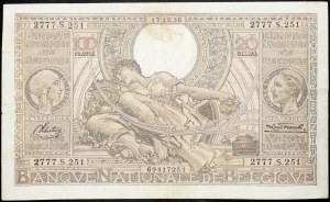 Belgicko, 100 frankov 1936