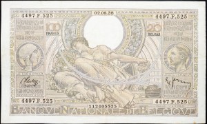 Belgium, 100 Francs 1938