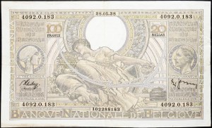 Belgium, 100 Francs 1938