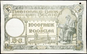 Belgia, 1000 franków 1938