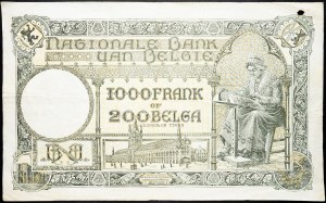 Belgie, 1000 franků 1938