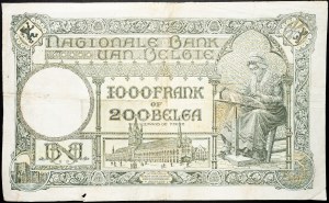 Belgia, 1000 franków 1938