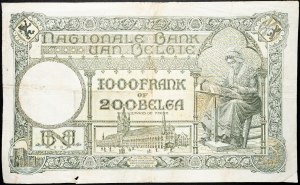 Belgicko, 1000 frankov 1938