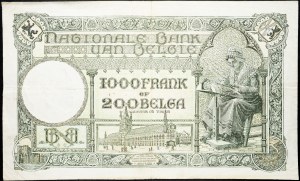 Belgie, 1000 franků 1938