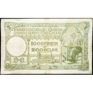 Belgium, 1000 Francs 1939