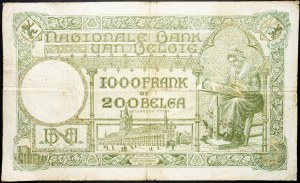 Belgicko, 1000 frankov 1939