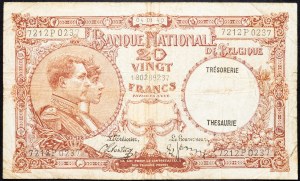 Belgium, 20 Francs 1940