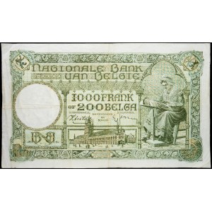 Belgium, 1000 Francs 1940
