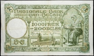 Belgium, 1000 Francs 1940