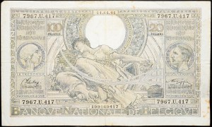 Belgium, 100 Francs 1941