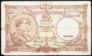Belgio, 20 franchi 1941