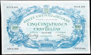 Belgique, 500 Francs 1941