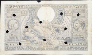 Belgicko, 100 frankov 1942