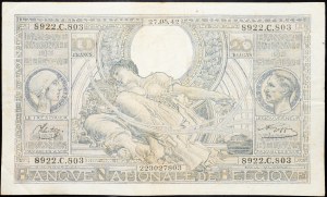 Belgium, 100 Francs 1942