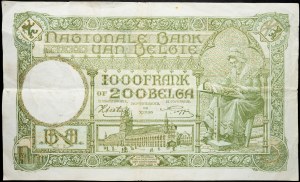 Belgie, 1000 franků 1942