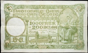 Belgicko, 1000 frankov 1942