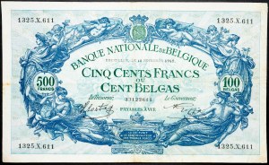 Belgien, 500 Francs 1942