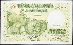 Belgium, 50 Francs 1943