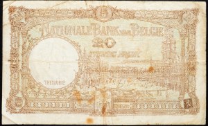 Belgicko, 20 frankov 1943