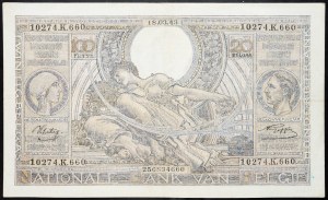 Belgicko, 100 frankov 1943