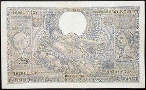 Belgie, 100 franků 1943