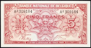 Belgique, 5 Francs 1943