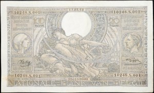 Belgium, 100 Francs 1943