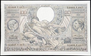 Belgium, 100 Francs 1943